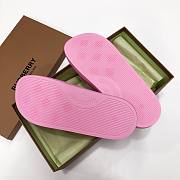 Burberry Embossed Logo Slides Pink Red - 5