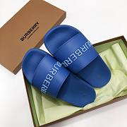 	 Burberry Embossed Logo Slides Navy - 3