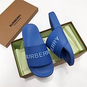 	 Burberry Embossed Logo Slides Navy - 4