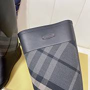 Burberry Rubber Rain Boot Grey Check - 5