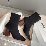  Celine Black Soft Ballerina Sock Boots - 2