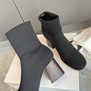  Celine Black Soft Ballerina Sock Boots - 5