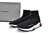 Balenciaga Speed Trainer Clearsole Black Red - 517319W07U01003 - 5