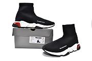 Balenciaga Speed Trainer Clearsole Black Red - 517319W07U01003 - 4