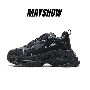 Balenciaga Triple S Allover Logo Black - 536737 W2FA1 1090