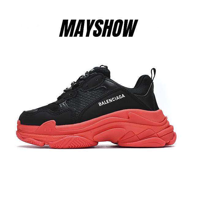 Balenciaga Triple S Black Red - 536737 W2FZ1 1060 - 1