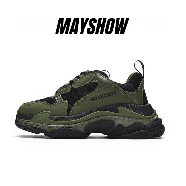 Balenciaga Triple S Dark Green Black - 536737W2CA11033 - 1