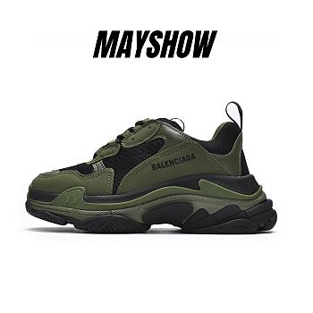 Balenciaga Triple S Dark Green Black - 536737W2CA11033