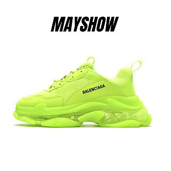 Balenciaga Triple S Clear Sole Fluo Yellow  - 544351 W2FF 17320