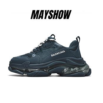 Balenciaga Triple S Clear Sole Full Dark Green - 541624W2GA13210