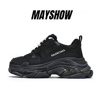 Balenciaga Triple S Black Clear Sole - 541624 W09O1 1000