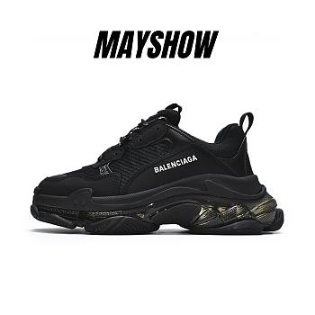 Balenciaga Triple S Clear Sole Black - 541624W2FB11000