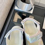 Chanel Iridescent Quilted Leather Dad Sandals - 3