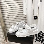 Chanel White Quilted Lambskin Dad Sandals - 4