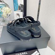 Chanel Black Quilted Denim Dad Sneakers - 5