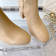 Chanel Beige Calfskin with Chain High Boots - 2