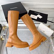 Chanel Brown Patent Leather High Boots - 3