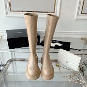 Chanel Beige Patent Leather High Boots - 3