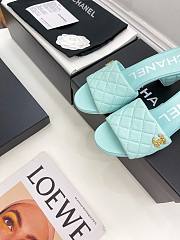 Chanel Mint Lambskin Mules - 3