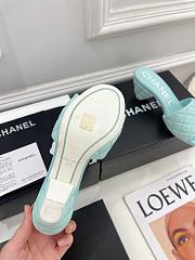 Chanel Mint Lambskin Mules - 5