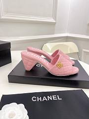 Chanel Pink Lambskin Mules - 3