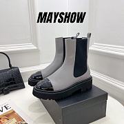 Chanel Grey Chealse Boots - 1