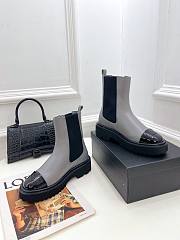 Chanel Grey Chealse Boots - 2