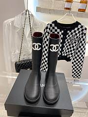 Chanel Black Caoutchouc High Boots - 2