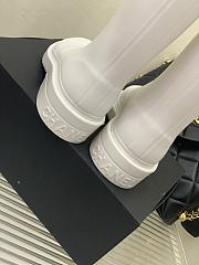 Chanel White Rain Rubber High Boots - 2