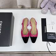 Chanel Pink Quilted Lambskin Slingback Flats - 4