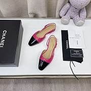 Chanel Pink Quilted Lambskin Slingback Flats - 5