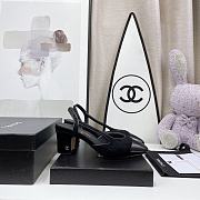 Chanel Black Velvet Slingback Pumps - 2