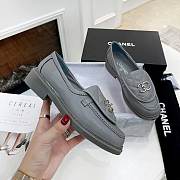 Chanel Quilted Tab Loafers Grey Leather - G36646 X01000 ND354 - 3