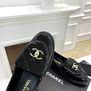 Chanel Quilted Tab Loafers Patent Black Leather - 4