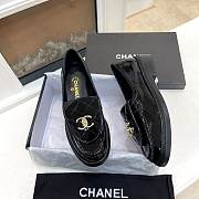 Chanel Quilted Tab Loafers Patent Black Leather - 2