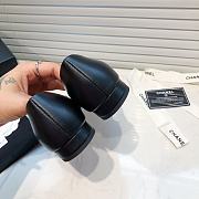 	 Chanel Black Leather Black Toe Ballerinas - 4