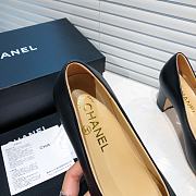 Chanel Black Leather Black Toe Pumps - 4