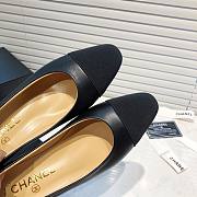 Chanel Black Leather Black Toe Pumps - 5