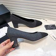 	 Chanel Grey Suede Black Toe Pumps - 3