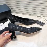 	 Chanel Black Tweed Black Toe Pumps - 3