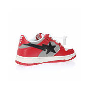 A Bathing Ape Bape SK8 Sta Red Grey - 1I80-191-010/1I80-291-010 - 2