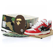 A Bathing Ape Bape SK8 Sta Red Grey - 1I80-191-010/1I80-291-010 - 4