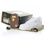 A Bathing Ape Bape SK8 Sta Triple White Nubuck - 1H80-291-009/1H80191009 - 2