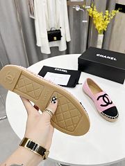 Chanel Pink Tweed Black Toe Espadrilles - 5