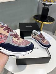 Chanel Low Top Trainer Multicolor Pink Burgundy Grey Navy - 5