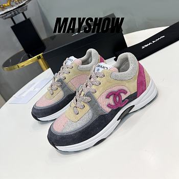 Chanel Low Top Trainer Multicolor Beige Pink Grey