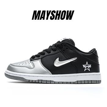 Nike SB Dunk Low Supreme Jewel Swoosh Silver - CK3480-001