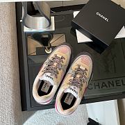 Chanel Low Top Trainer CC Grey Pink Beige  - 5