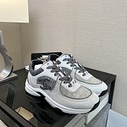 Chanel Low Top Trainer CC Ivory Grey White - 3