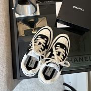 Chanel CC Embossed Logo White Black Suede - 4